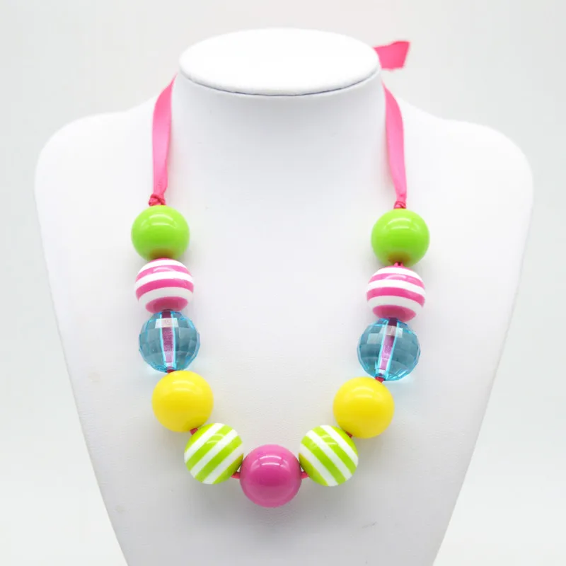 wholesale 5PCS Pink Ribbon Beaded Kids Chunky Bubblegum Necklace for Kids Birthday Gift Solid Ball Beads Necklaces
wholesale 5PCS Pink Ribbon Beaded Kids Chunky Bubblegum Necklace for Kids Birthday Gift Solid Ball Beads Necklaces
