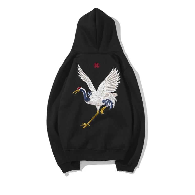 MEN'S HOODIES Chinese Embroidery crane Printed Fleece Hoodies HOMMES Winter Chinese style Hip Hop Casual Sweatshirts Streetwear
MEN'S HOODIES Chinese Embroidery crane Printed Fleece Hoodies HOMMES Winter Chinese style Hip Hop Casual Sweatshirts Streetwear