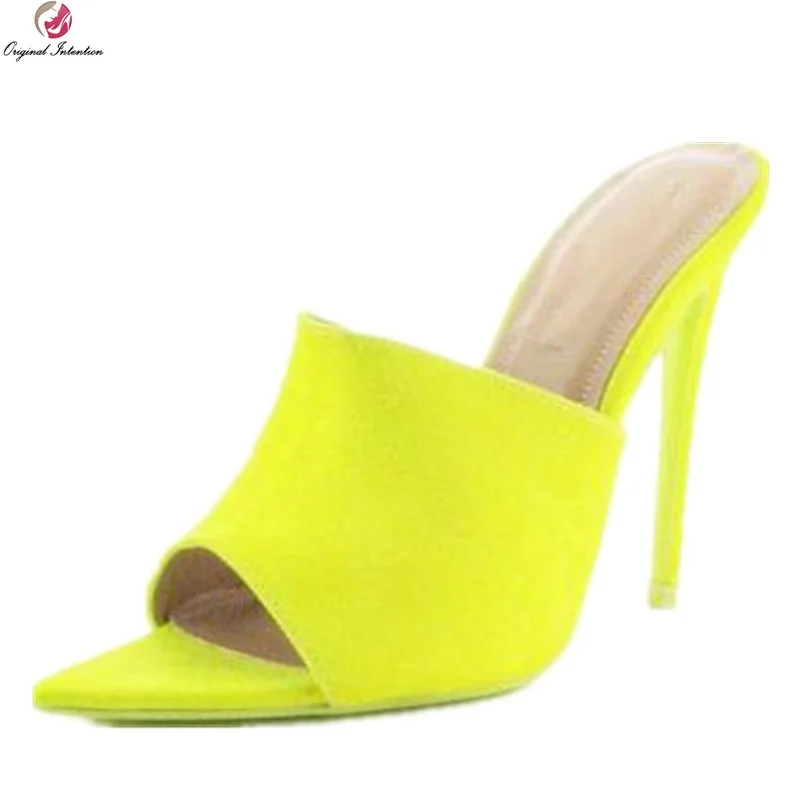 Original Intention New Women Sandals Slip On Pointed Open Toe Casual Sandals Yellow Prom Shoes Woman Plus Size 4-15
Original Intention New Women Sandals Slip On Pointed Open Toe Casual Sandals Yellow Prom Shoes Woman Plus Size 4-15