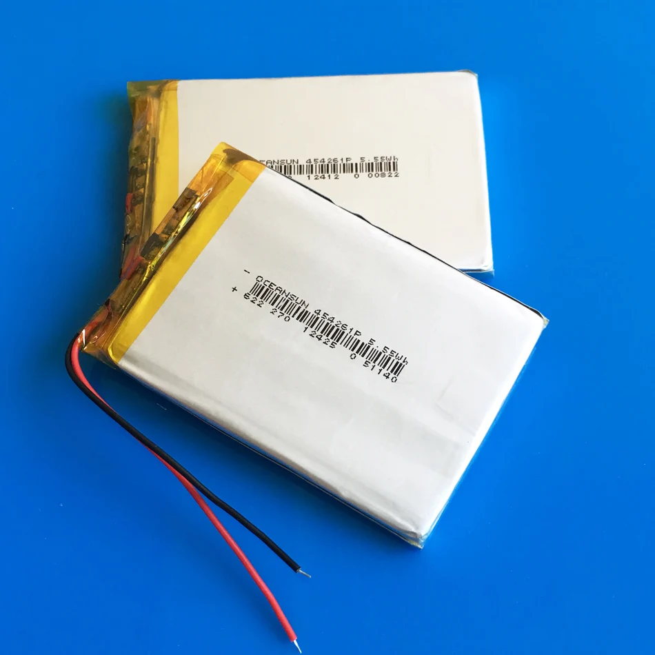 5 pcs 3.7V 1400mAh lipo polymer lithium rechargeable battery PLIB for MP3 GPS DVD recorder e-book tablet PC camera 4.5*42*61
5 pcs 3.7V 1400mAh lipo polymer lithium rechargeable battery PLIB for MP3 GPS DVD recorder e-book tablet PC camera 4.5*42*61