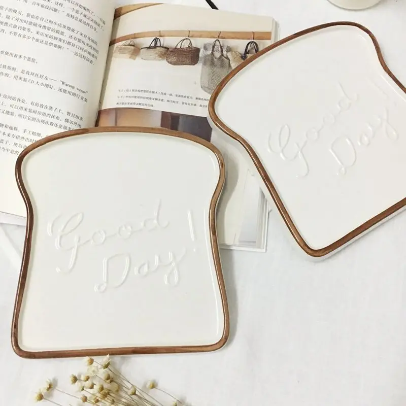 18cm Nordic Breakfast Bread Shape Tray Flat Dish Spice Tray Ceramic Plate Pendulum
18cm Nordic Breakfast Bread Shape Tray Flat Dish Spice Tray Ceramic Plate Pendulum