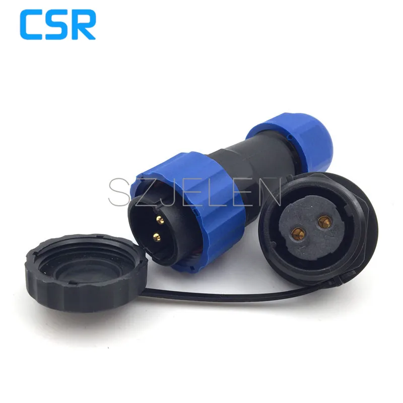 

SD20TP-ZM, 2 pin waterproof connector ,IP68, LED power cable connector, Rated current 25A, install the cable 6.5-12mm