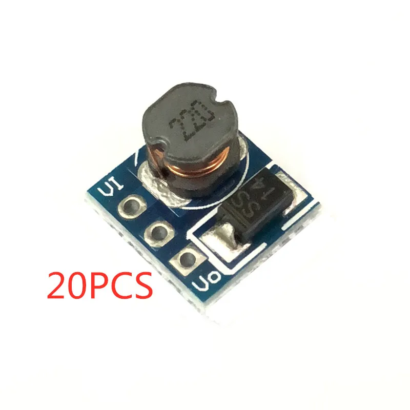 20pcs 0.9-5V To 5V DC-DC Step-Up Power Module Voltage Boost Converter Board 1.5V 1.8V 2.5V 3V 3.3V 3.7V 4.2V To 5V
20pcs 0.9-5V To 5V DC-DC Step-Up Power Module Voltage Boost Converter Board 1.5V 1.8V 2.5V 3V 3.3V 3.7V 4.2V To 5V