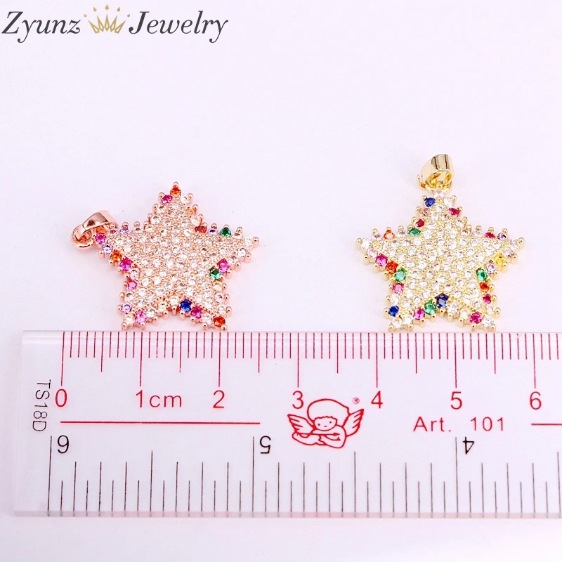 10PCS, 22mm, Rainbow Series Women Fashion Star Shape CZ Pendant Necklace
10PCS, 22mm, Rainbow Series Women Fashion Star Shape CZ Pendant Necklace