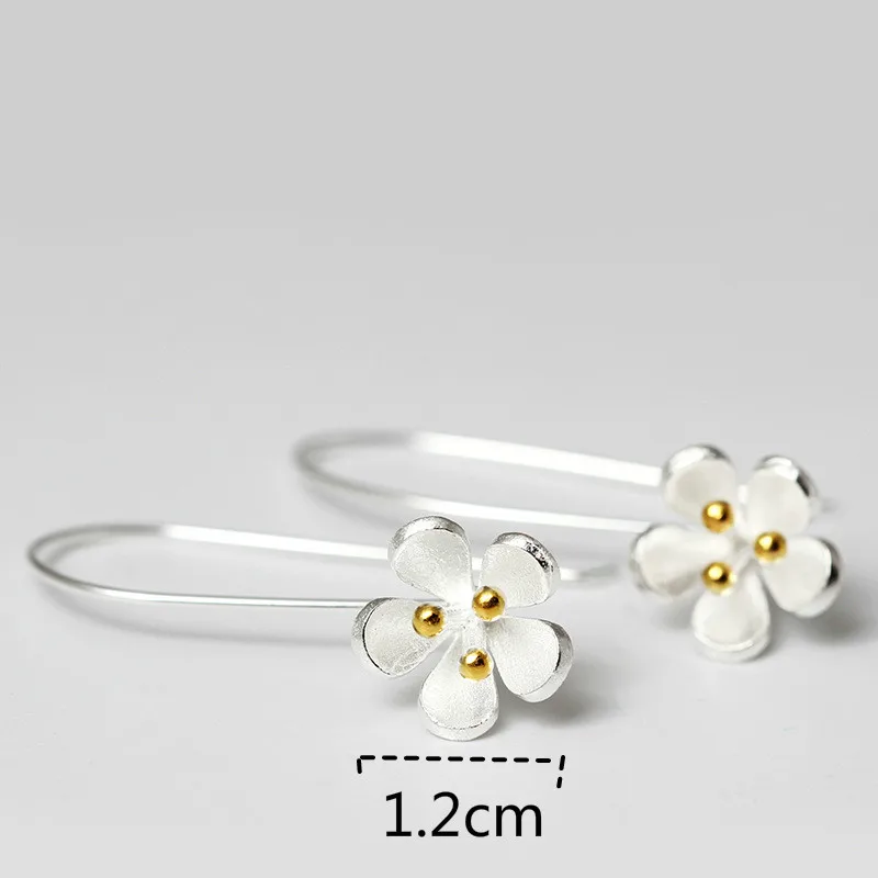 Flyleaf 100% 925 Sterling Silver Flower Petals Dangle Earrings For Women Chinese Style Lady Vintage Jewelry
Flyleaf 100% 925 Sterling Silver Flower Petals Dangle Earrings For Women Chinese Style Lady Vintage Jewelry