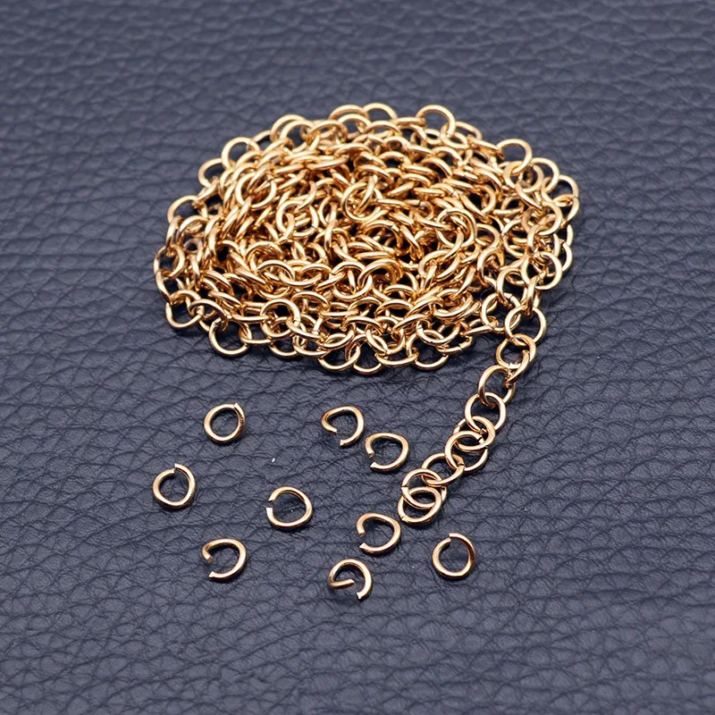 100% Stainless Steel Single Loops Open Jump Rings Split Ring Gold Color Metal Connectors Jewelry Findings Wholesale 2m
100% Stainless Steel Single Loops Open Jump Rings Split Ring Gold Color Metal Connectors Jewelry Findings Wholesale 2m