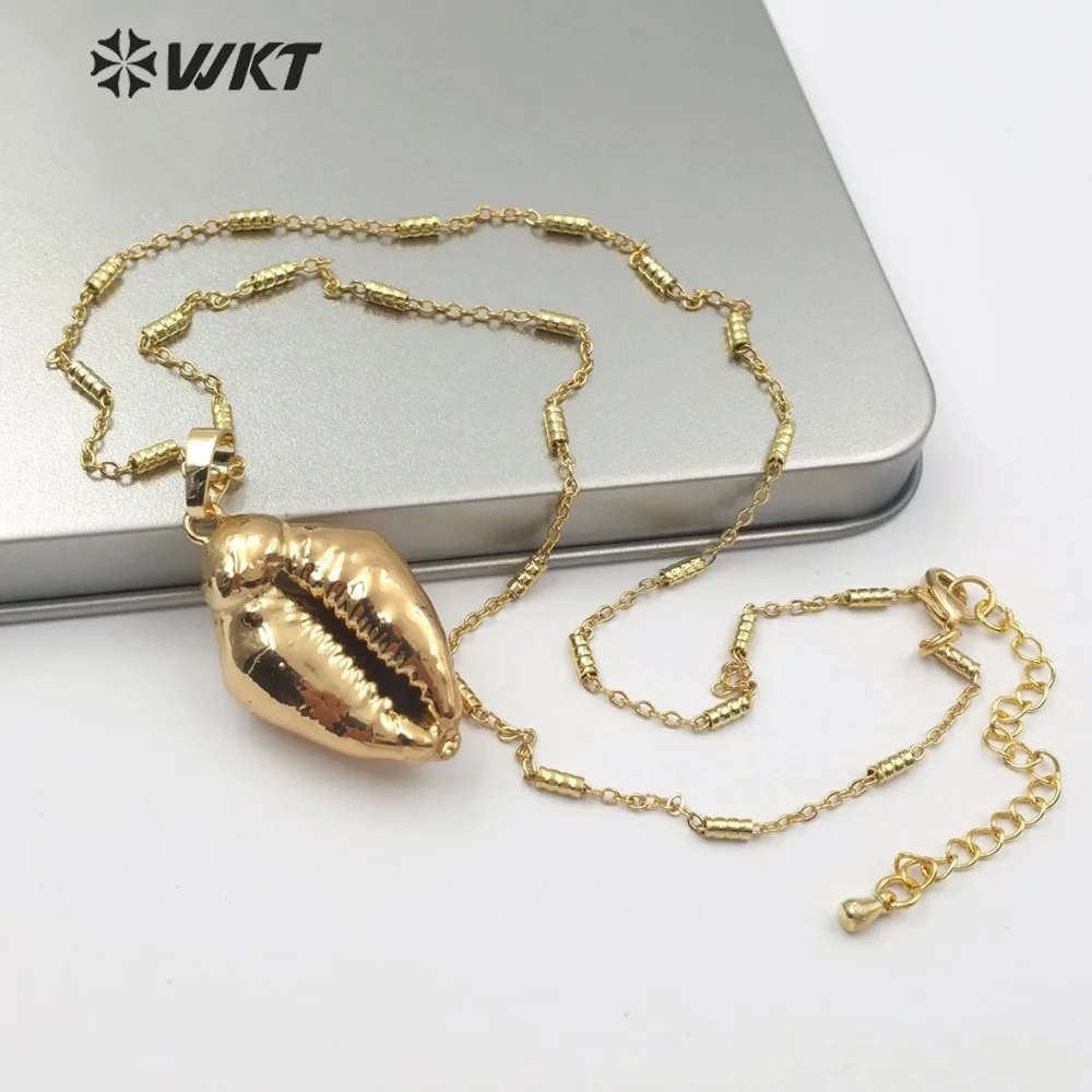 WT-JN081 Wholesale Cowrie Necklace Full Gold Dipped Natural Sea Shell Pendant Beach Cowry Necklace For Women Boho Jewelry
WT-JN081 Wholesale Cowrie Necklace Full Gold Dipped Natural Sea Shell Pendant Beach Cowry Necklace For Women Boho Jewelry