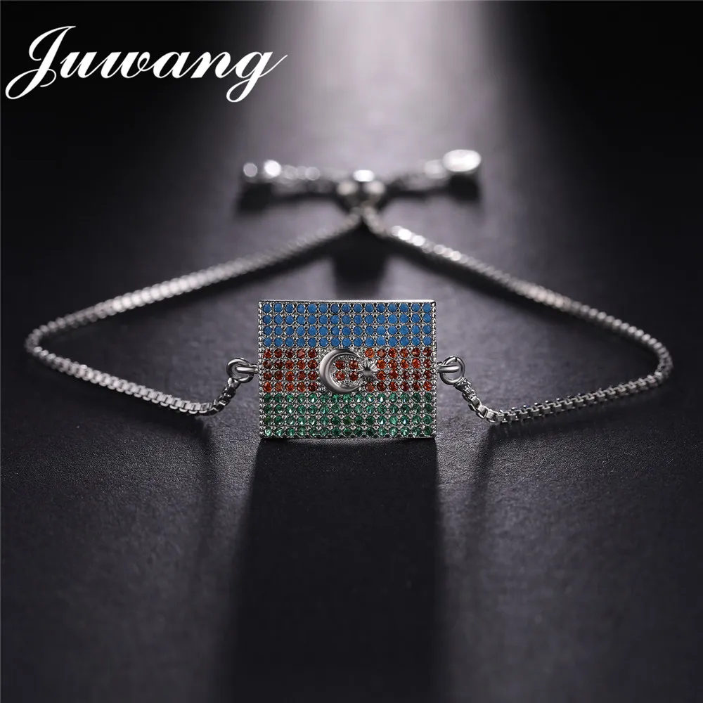 JUWANG Brand Multi-Color AAA Cubic Zirconia Azerbaijan Flag National Bracelets For Man Woman Fashion Jewelry Gift Wholesale
JUWANG Brand Multi-Color AAA Cubic Zirconia Azerbaijan Flag National Bracelets For Man Woman Fashion Jewelry Gift Wholesale
