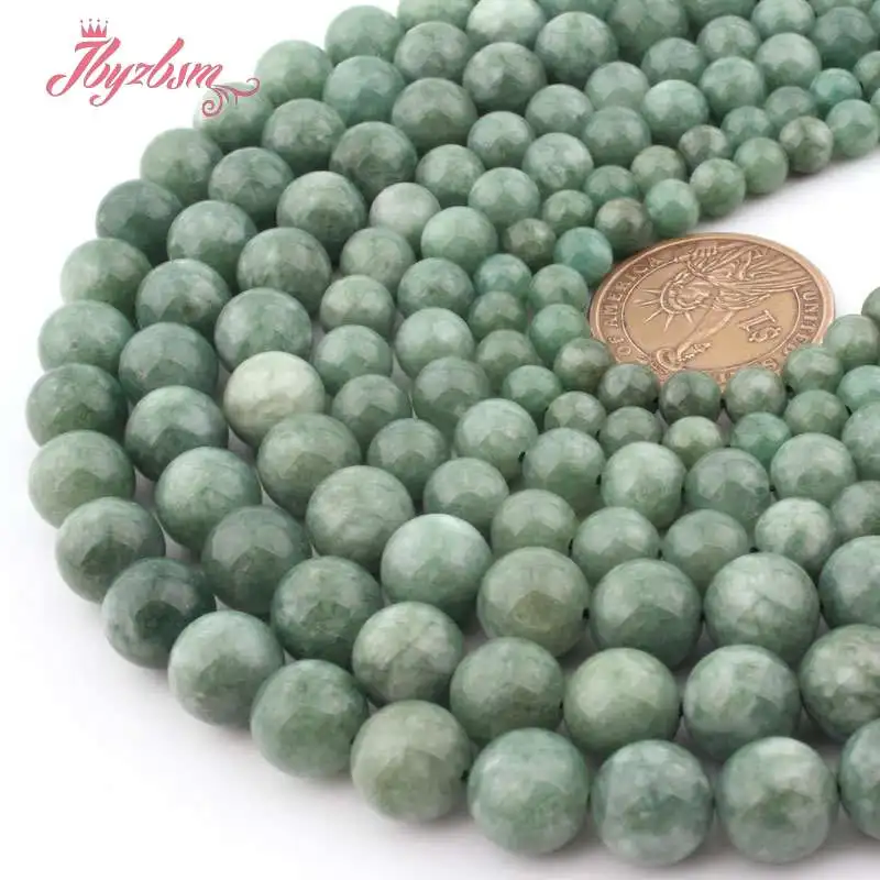 Круглые Бусины Из бирманского нефрита круглые гладкие каменные бусины 6810 мм для ожерелья браслета сделай