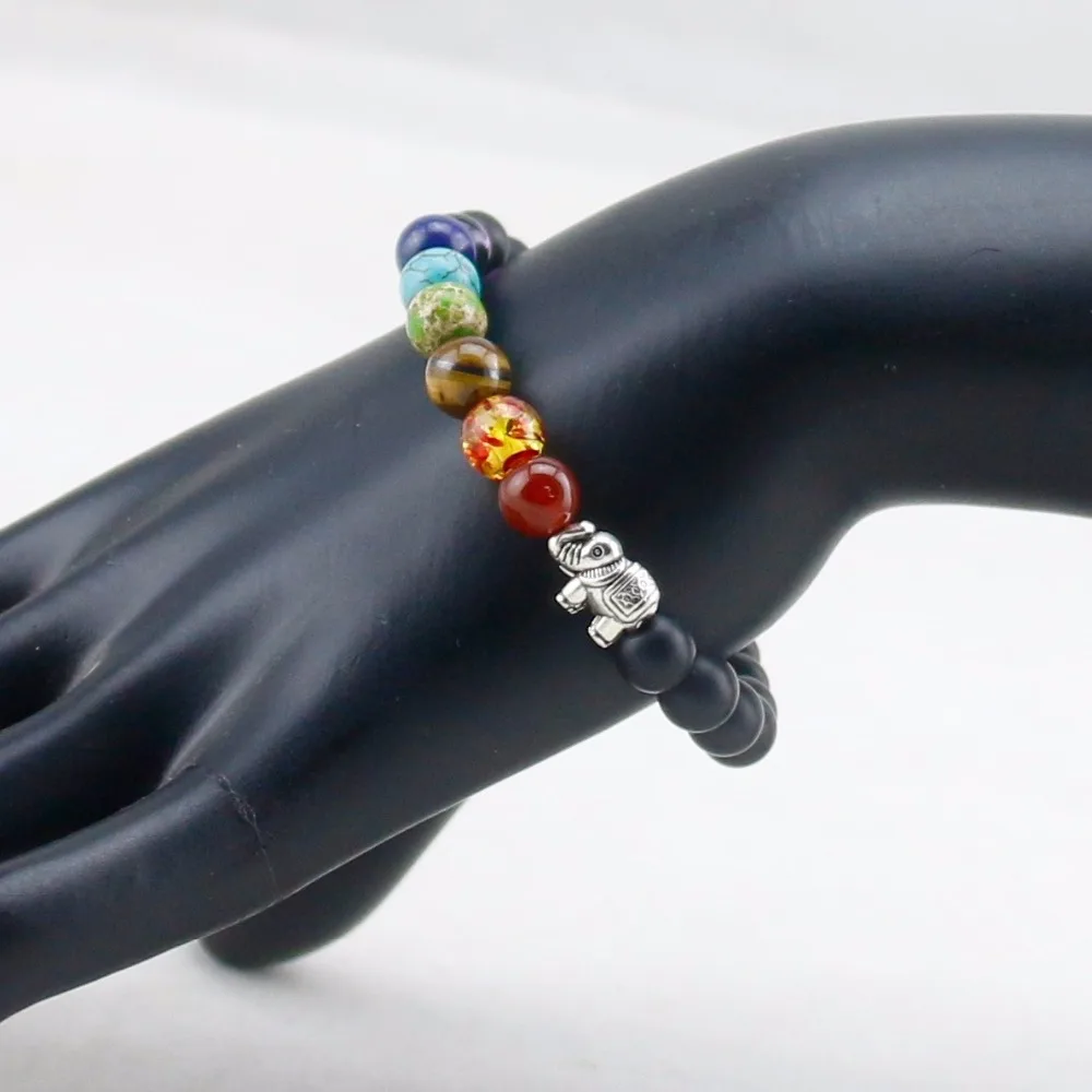 8mm Matte Onyx Stone Beads 7 Chakra Healing Balance Elephant Bracelete Feminino Yoga Reiki Prayer Bead Bracelet for Men Women
8mm Matte Onyx Stone Beads 7 Chakra Healing Balance Elephant Bracelete Feminino Yoga Reiki Prayer Bead Bracelet for Men Women
