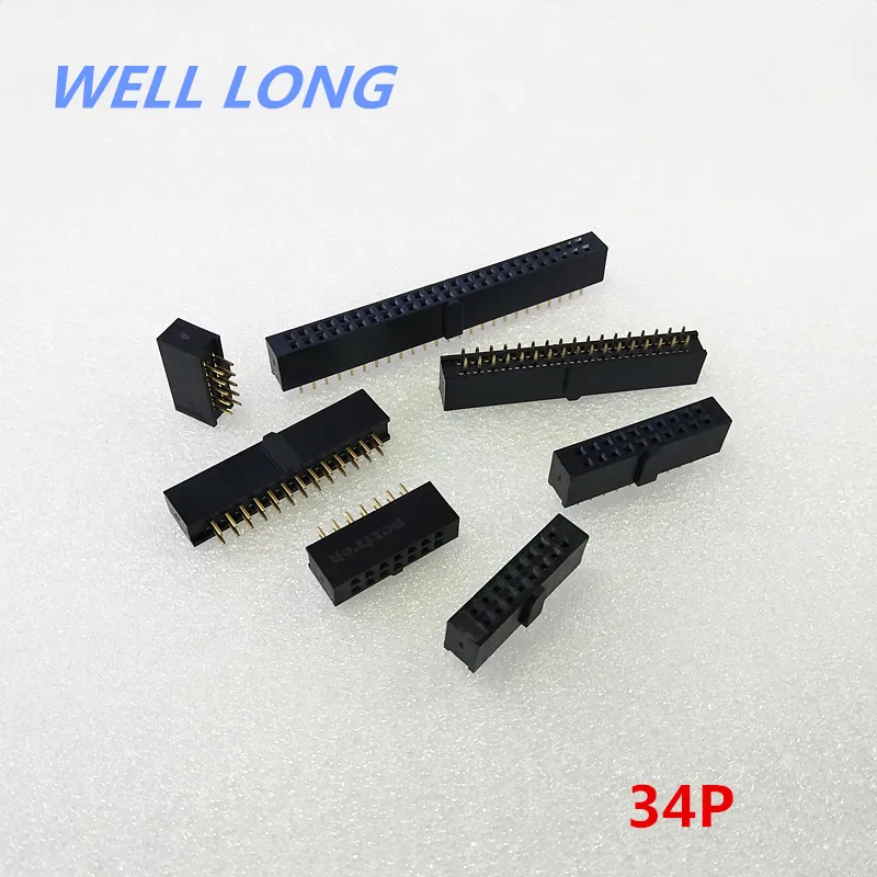 High Quality2*17 Pin 2.54mm Pitch Female 34 Pins female socket female Black connector.
High Quality2*17 Pin 2.54mm Pitch Female 34 Pins female socket female Black connector.