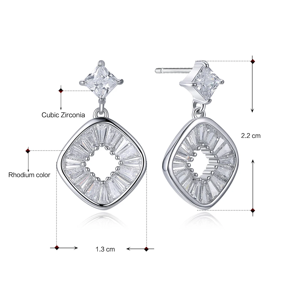 All Seasons Real Sterling silver Square drop earrings luxury Top Grade Zirconia Crystal best gift for Wife 925 fine earring
All Seasons Real Sterling silver Square drop earrings luxury Top Grade Zirconia Crystal best gift for Wife 925 fine earring