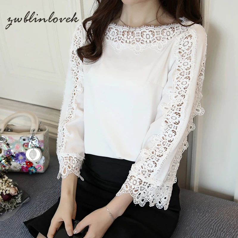 Women Spring Chiffon Blouse Elegant Solid White Red Patchwork Hollow Out Lace Shirt Nine Sleeve Slash Neck Tops 2C0099
Women Spring Chiffon Blouse Elegant Solid White Red Patchwork Hollow Out Lace Shirt Nine Sleeve Slash Neck Tops 2C0099