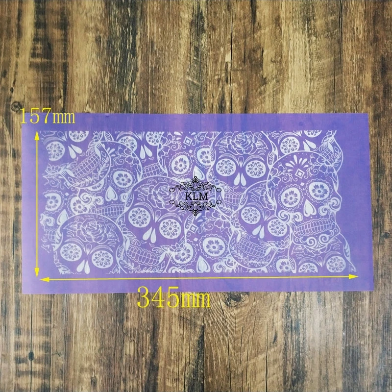 Cake lace decoration tool Halloween Skull Seamless Pattern Mesh Stencil Fondant Sugarcraft Lace Moulds
Cake lace decoration tool Halloween Skull Seamless Pattern Mesh Stencil Fondant Sugarcraft Lace Moulds