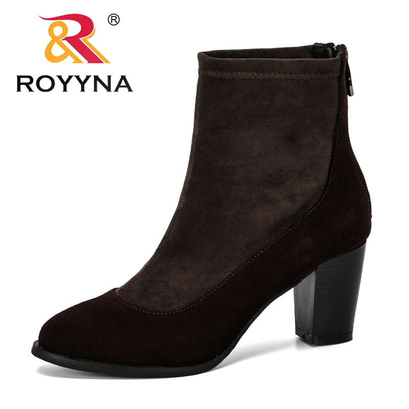 ROYYNA 2019 Весна Осень Новые Модные женские ботинки на высоком каблуке из флока короткие ботинки черные женские уличные удобные трендовые боти...
ROYYNA 2019 Весна Осень Новые Модные женские ботинки на высоком каблуке из флока короткие ботинки черные женские уличные удобные трендовые боти...
