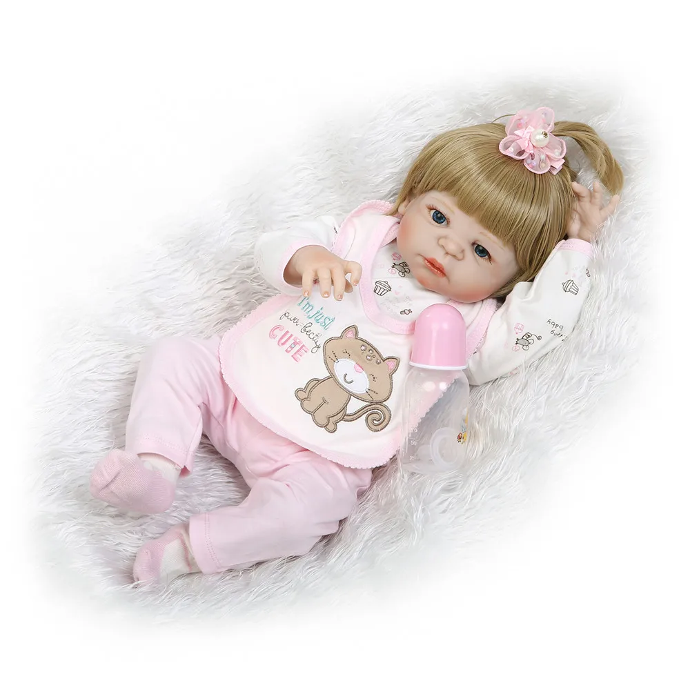 Soft Silicone Reborn Dolls Baby Realistic Doll Reborn NPK 22 Inch bebe girl boneca reborn silicone completa toy Doll For kids
Soft Silicone Reborn Dolls Baby Realistic Doll Reborn NPK 22 Inch bebe girl boneca reborn silicone completa toy Doll For kids