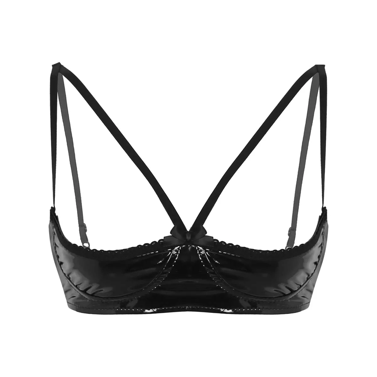 Womens Lingerie Faux Leather Bra for Women Sexy Bra Soft Sheer Adjustable Spaghetti Straps Lingerie Wire-free Unlined Bra
Womens Lingerie Faux Leather Bra for Women Sexy Bra Soft Sheer Adjustable Spaghetti Straps Lingerie Wire-free Unlined Bra