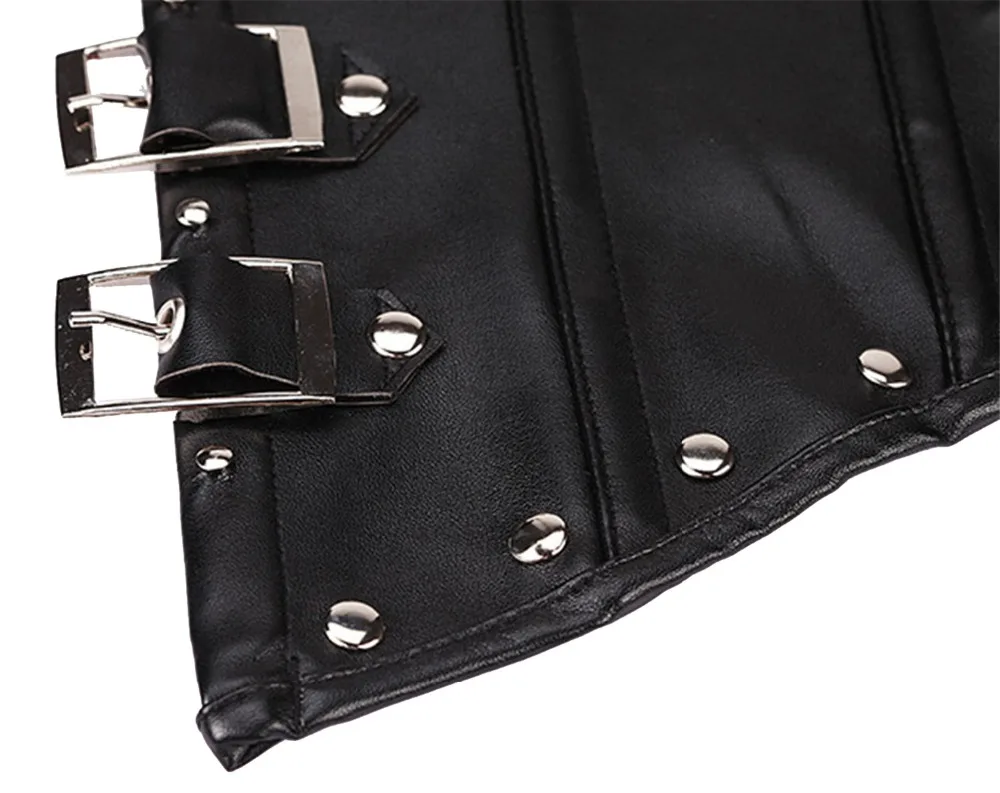 Straps Faux Leather Underbust Corset Spiral Steel Boned Clubwear Lingerie Push Up Bustier Top Gothic Steampunk Sexy Plus Size
Straps Faux Leather Underbust Corset Spiral Steel Boned Clubwear Lingerie Push Up Bustier Top Gothic Steampunk Sexy Plus Size