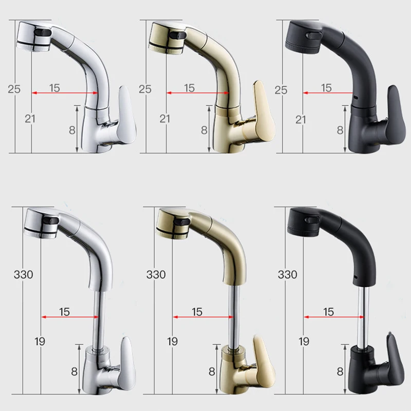 Retractable Bathroom Faucet Rotating Pull-Out Hot Cold Water Faucet for Washbasin Rubinetto estraibile per bagno H99F
Retractable Bathroom Faucet Rotating Pull-Out Hot Cold Water Faucet for Washbasin Rubinetto estraibile per bagno H99F