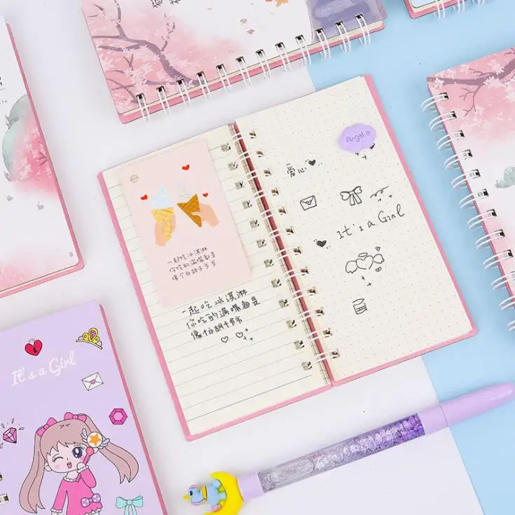 A6 Kawaii записная книжка в Корейском стиле ежедневник для девочек и детей