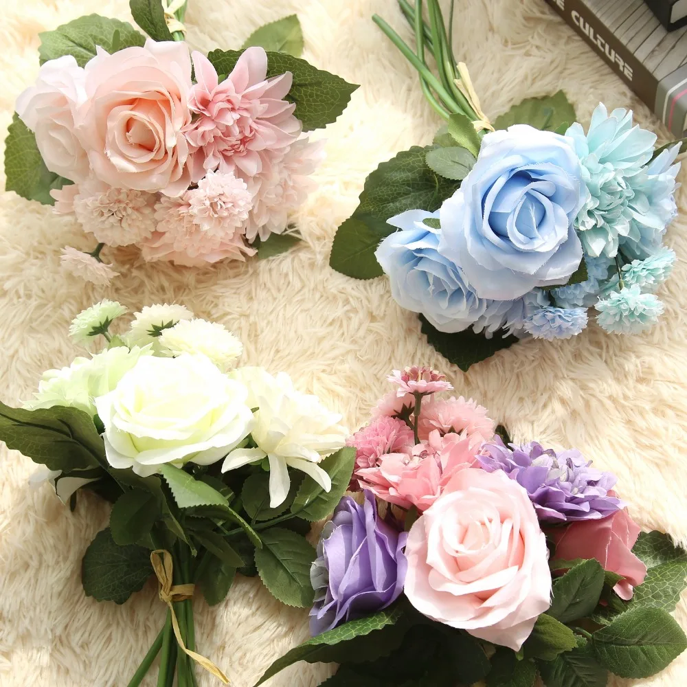 6 Colors Silk Flower Roses Dahlia Hybrid Artificial Flowers Wedding Decoration Bridal Bouquet Home Decor Fake Flower
6 Colors Silk Flower Roses Dahlia Hybrid Artificial Flowers Wedding Decoration Bridal Bouquet Home Decor Fake Flower