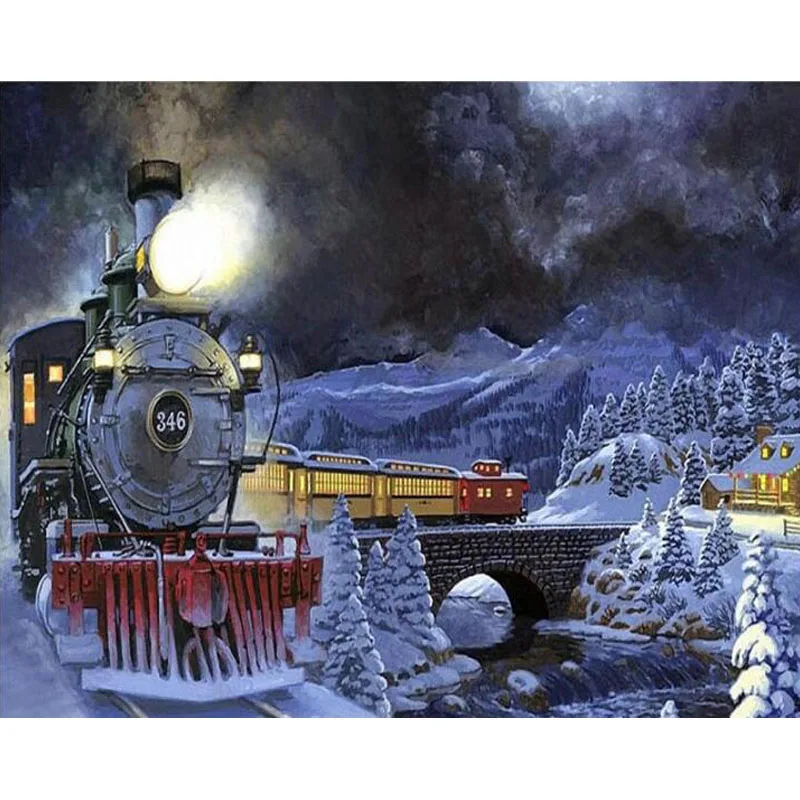 Snow Train Landscape Diy Diamond Painting Cross Stitch Mosaic 5D Full Square Diamond Embroidery Steam Train Diamond Puzzle Kits
Snow Train Landscape Diy Diamond Painting Cross Stitch Mosaic 5D Full Square Diamond Embroidery Steam Train Diamond Puzzle Kits