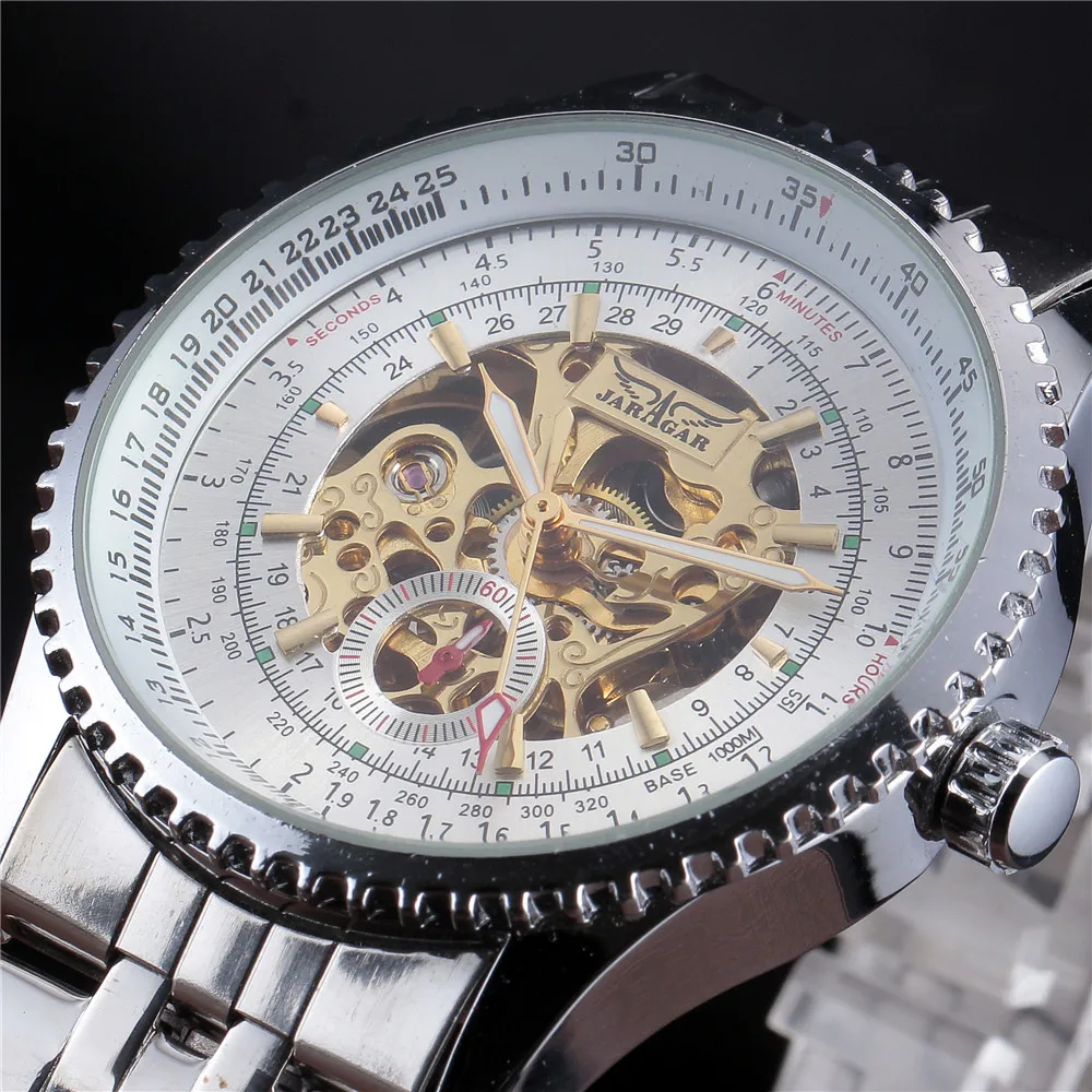 New 2018 Luxury Brand Jaragar Stainless Steel Mechanical Watch Men Skeleton Automatic Mechanical Chronograph Watch Wristwatch
New 2018 Luxury Brand Jaragar Stainless Steel Mechanical Watch Men Skeleton Automatic Mechanical Chronograph Watch Wristwatch