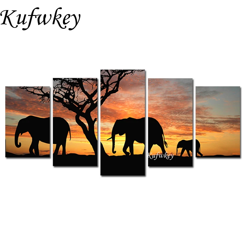 5d Diamond Painting Nightfall Elephant Cross Stitch Crystal Square Diamond Sets home Decorative diy Diamond Embroidery 5pcs/set
5d Diamond Painting Nightfall Elephant Cross Stitch Crystal Square Diamond Sets home Decorative diy Diamond Embroidery 5pcs/set