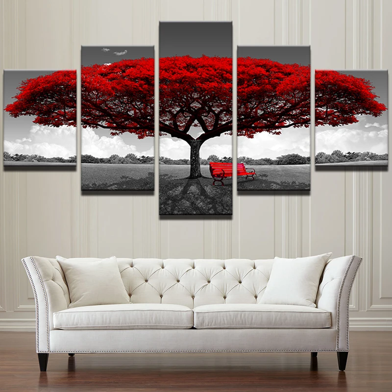 Modern Wall Art Modular Pictures 5 Pieces Red Tree Landscape Posters Hd Print Bedroom Decoration Wall Picture Posters For Room
Modern Wall Art Modular Pictures 5 Pieces Red Tree Landscape Posters Hd Print Bedroom Decoration Wall Picture Posters For Room