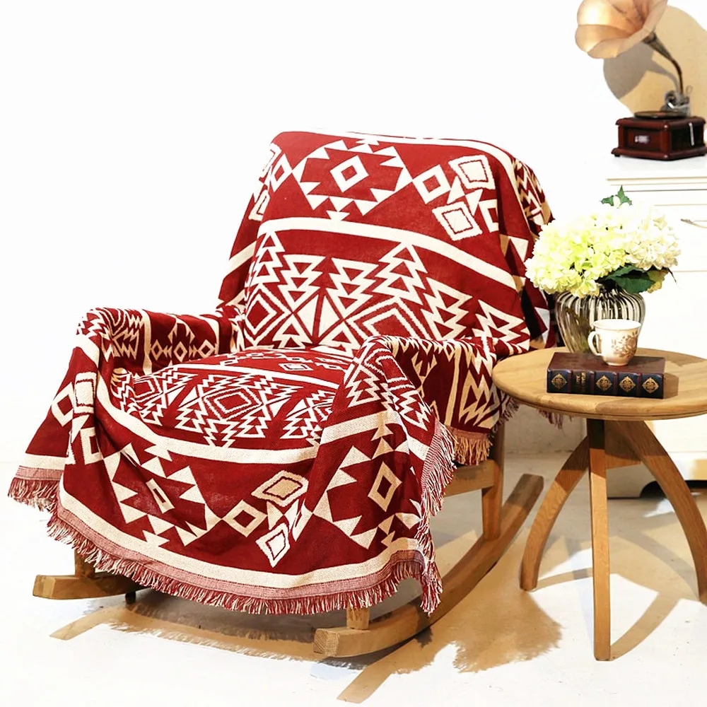 Geometric patterns vintage leisure blanket coarse cotton bed cover sofa towel living room Felts Double-sided tapestry Carpet
Geometric patterns vintage leisure blanket coarse cotton bed cover sofa towel living room Felts Double-sided tapestry Carpet