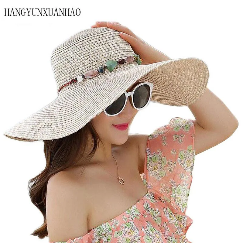 2019 Hot Women Big Brim Sun Hat Colorful Stone Hand Wide Brim Foldable Summer Beach Straw Cap With Shell Chain Fashion New
2019 Hot Women Big Brim Sun Hat Colorful Stone Hand Wide Brim Foldable Summer Beach Straw Cap With Shell Chain Fashion New