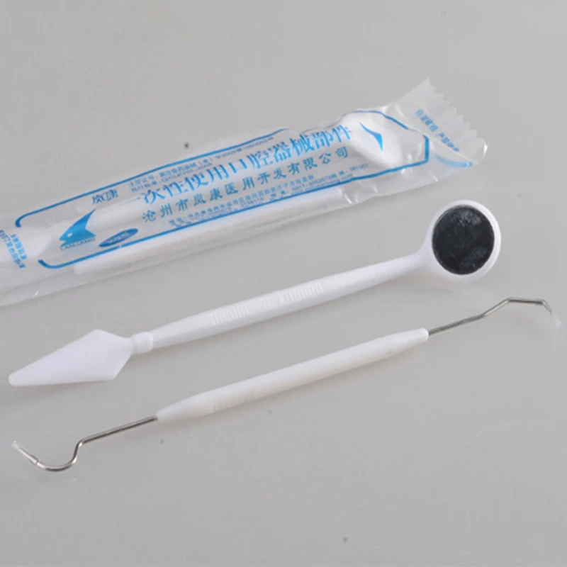 1000 Sets Dental Clinic 2-Piece Kit Dental Oral Hygiene Disposable Dental Mirror and Probe
1000 Sets Dental Clinic 2-Piece Kit Dental Oral Hygiene Disposable Dental Mirror and Probe