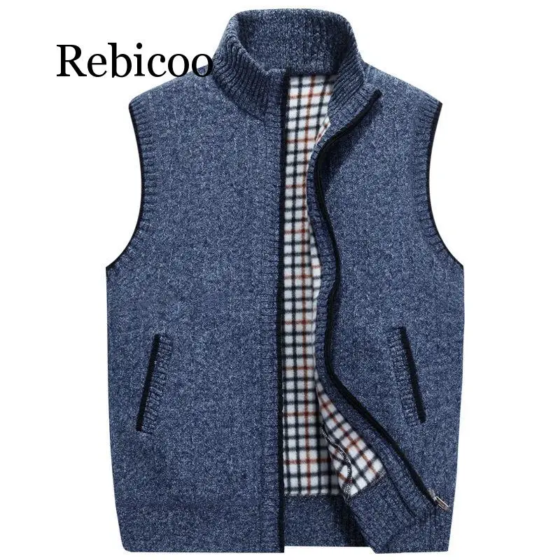 Mens Winter wool Sweater Vest Mens Sleeveless Knitted Vest Jacket 2019 New Warm Fleece Sweatercoat
Mens Winter wool Sweater Vest Mens Sleeveless Knitted Vest Jacket 2019 New Warm Fleece Sweatercoat