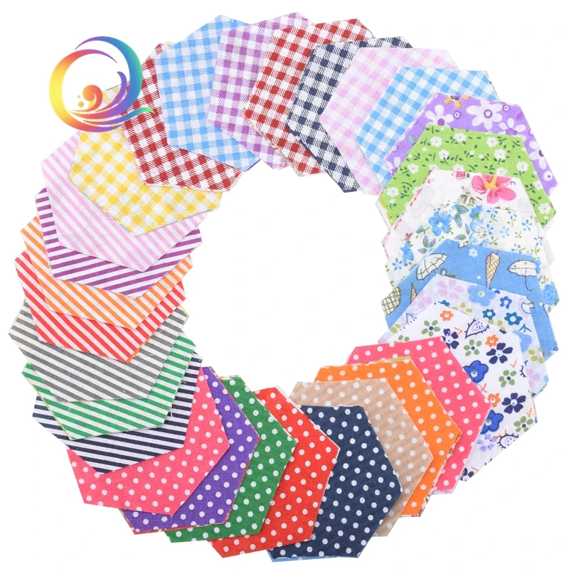 100pcs/ lot Mix Colored Random Printed Hexagon Shape/Low Density&Thin cotton fabric Patchwork DIY for Quilting&Sewing Material
100pcs/ lot Mix Colored Random Printed Hexagon Shape/Low Density&Thin cotton fabric Patchwork DIY for Quilting&Sewing Material