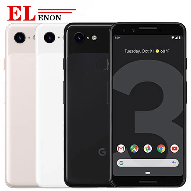 Оригинальный смартфон Google Pixel 3 5 "/ XL 3XL 6 "4 Гб ОЗУ 64 ПЗУ Восьмиядерный Andorid 9 0