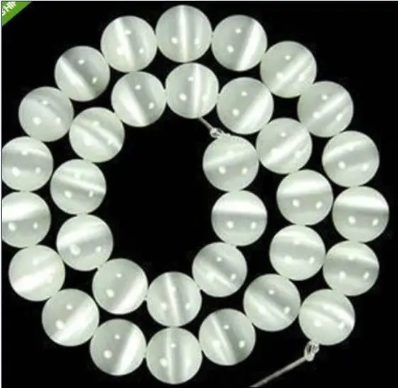 Hot sale Fashion jewelry 8mm Withe Cat's Eyes Round Loose Bead 15" Wholesale and retail
Hot sale Fashion jewelry 8mm Withe Cat's Eyes Round Loose Bead 15" Wholesale and retail