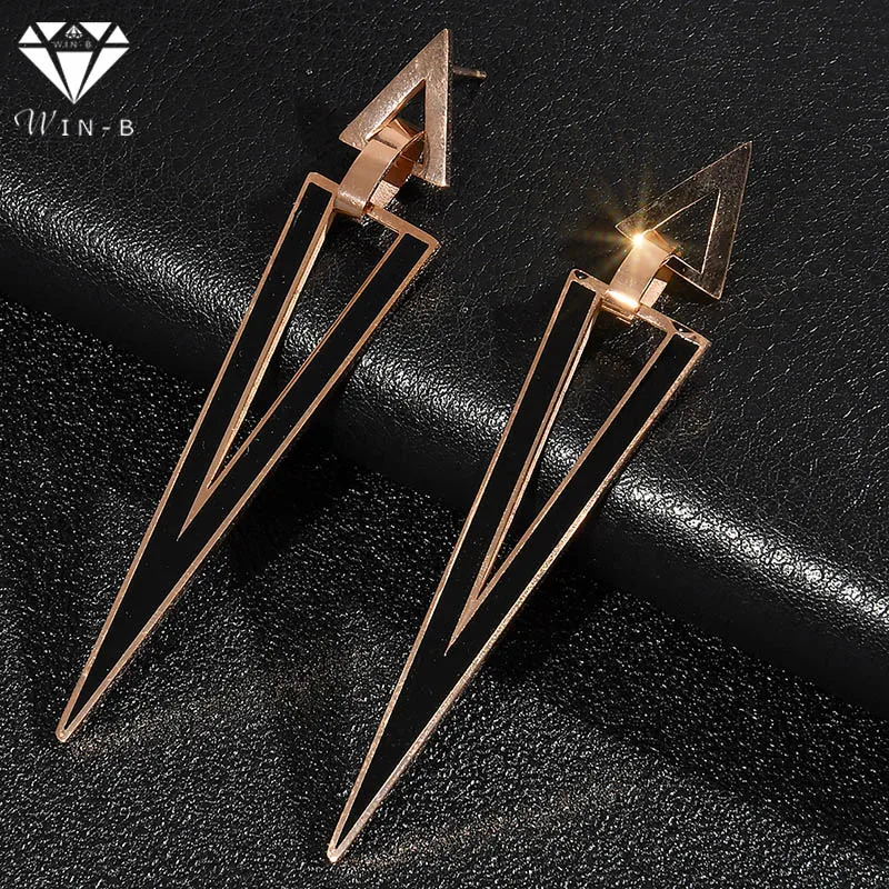 WIN-B Cute Triangle Stainless Steel earring Drop Dangle Earrings Exaggerated Pendant stainless Jewelry Long TISCO Steel
WIN-B Cute Triangle Stainless Steel earring Drop Dangle Earrings Exaggerated Pendant stainless Jewelry Long TISCO Steel