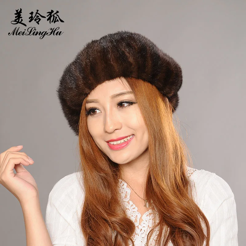 MeiLingHu Mink Fur Hats for Women Warm Genuine Rex Mink Fur Winter Fur Caps Female Quality Casual Fashion Warm Female Fedoras
MeiLingHu Mink Fur Hats for Women Warm Genuine Rex Mink Fur Winter Fur Caps Female Quality Casual Fashion Warm Female Fedoras