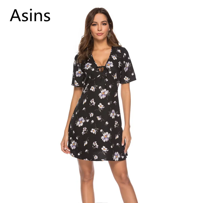 Asins summer dress 2019 new women casual fashion v neck high waist printing splice short sleeve lacing bow sexy slim wild dress
Asins summer dress 2019 new women casual fashion v neck high waist printing splice short sleeve lacing bow sexy slim wild dress