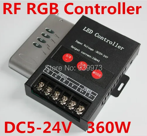 Пульт дистанционного управления LED RGB RF 360 Вт для светодиодных лент 5050 RGB и лент 3528 RGB
Пульт дистанционного управления LED RGB RF 360 Вт для светодиодных лент 5050 RGB и лент 3528 RGB