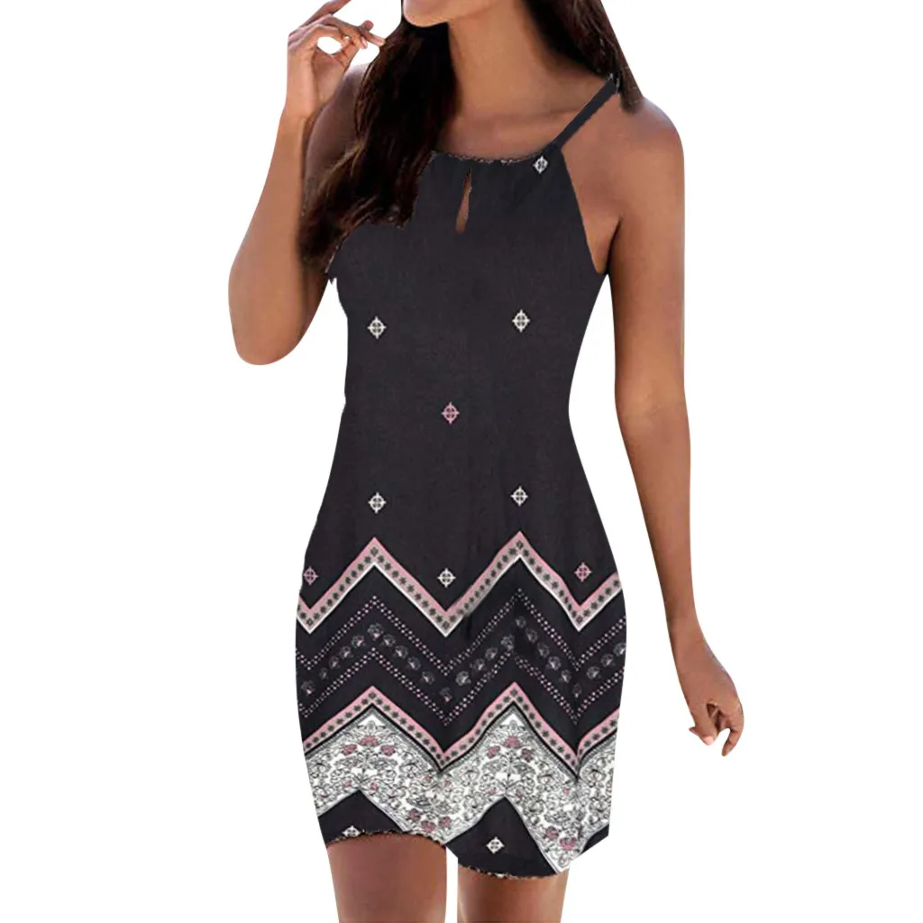 Women's Slim Dress Autumn Halter Neck Boho Print Sleeveless Casual Mini Beach Sundress Vestido De Senhora Drop Shipping #l20
Women's Slim Dress Autumn Halter Neck Boho Print Sleeveless Casual Mini Beach Sundress Vestido De Senhora Drop Shipping #l20
