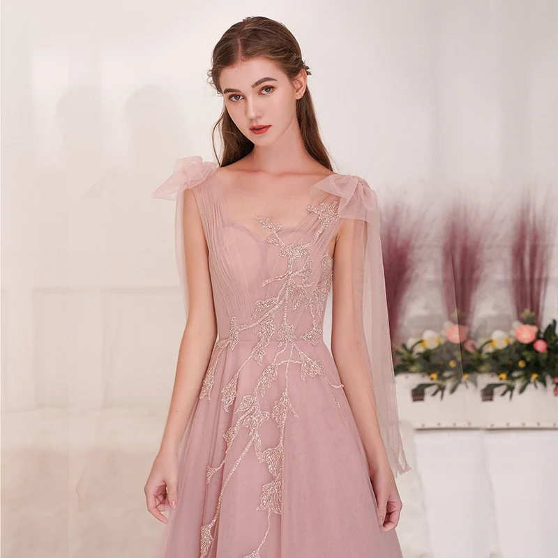 SSYfashion Sleeveless Lace Up Back Floor Length Long Pink Evening Dress Formal Dresses Evening Gown Elegant Vestido De Noche
SSYfashion Sleeveless Lace Up Back Floor Length Long Pink Evening Dress Formal Dresses Evening Gown Elegant Vestido De Noche