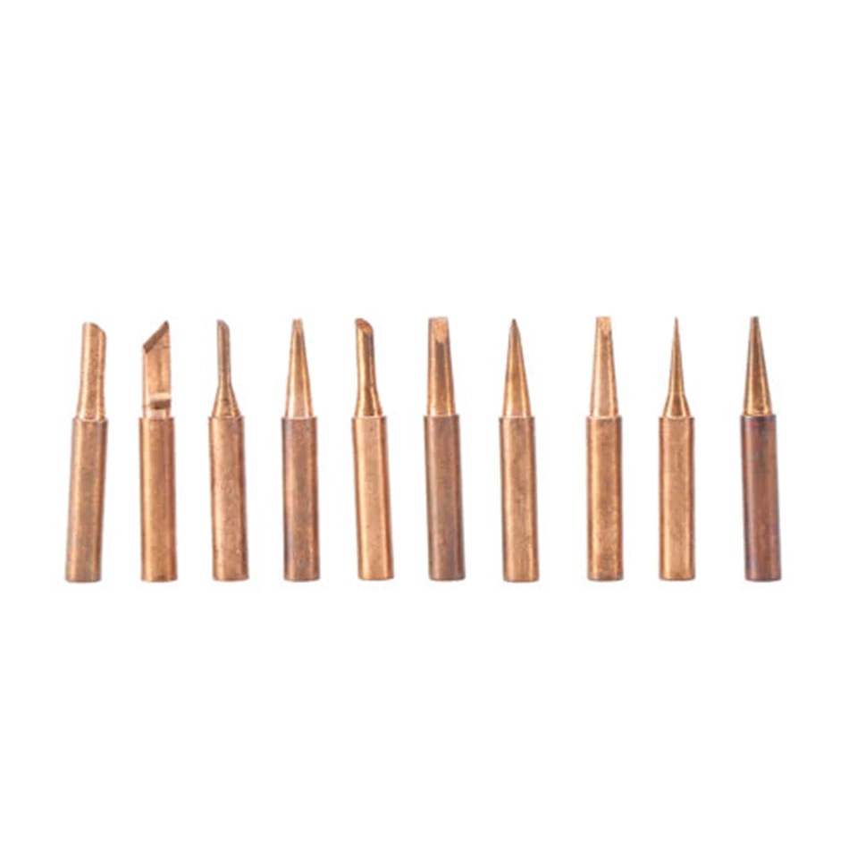 HOT 10pcs/Lot Copper Soldering Tips Lead-free Welding Head Rework Station 900M-T Electric Solder Iron Tips Repair Tools Set
HOT 10pcs/Lot Copper Soldering Tips Lead-free Welding Head Rework Station 900M-T Electric Solder Iron Tips Repair Tools Set