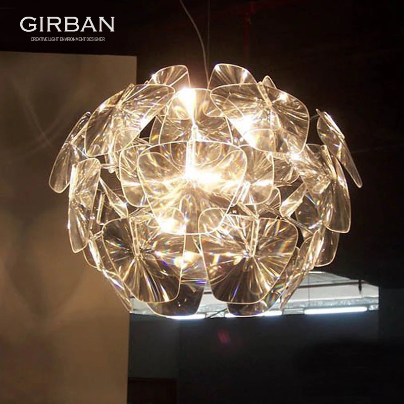 Nordic art lamps simple Bedroom dining room lighting acrylic environmental laser LED PC Chandeliers
Nordic art lamps simple Bedroom dining room lighting acrylic environmental laser LED PC Chandeliers