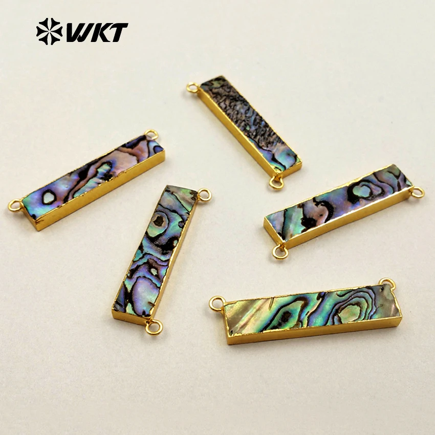 WT-P1261 Wholesale Fashion Natural Abalone Shell Pendant With 24K Gold Trim Rectangle Shell Pendant For Jewelry DIY Making
WT-P1261 Wholesale Fashion Natural Abalone Shell Pendant With 24K Gold Trim Rectangle Shell Pendant For Jewelry DIY Making