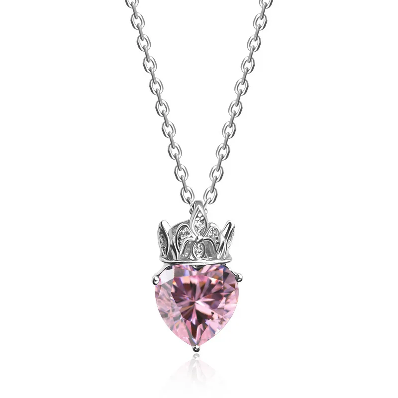 PANSYSEN Luxury Pink Quartz Crown Pendant Necklaces Elegant Real 925 Sterling Silver Women's Birthday Fine Jewelry Gift
PANSYSEN Luxury Pink Quartz Crown Pendant Necklaces Elegant Real 925 Sterling Silver Women's Birthday Fine Jewelry Gift
