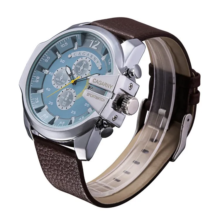 Лидер продаж мужские Модные Классические наручные часы с большим циферблатом