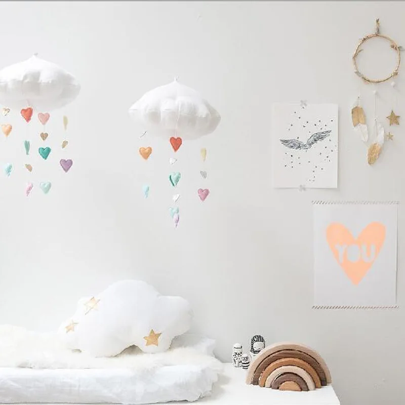 Милые облачные украшения для новорожденных комнаты милые вешалки детский тент