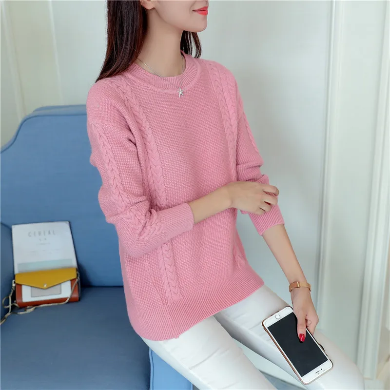 Sweater autumn/winter 2017 sets the new female relaxed joker round collar show thin thick knitted render unlined upper garment
Sweater autumn/winter 2017 sets the new female relaxed joker round collar show thin thick knitted render unlined upper garment