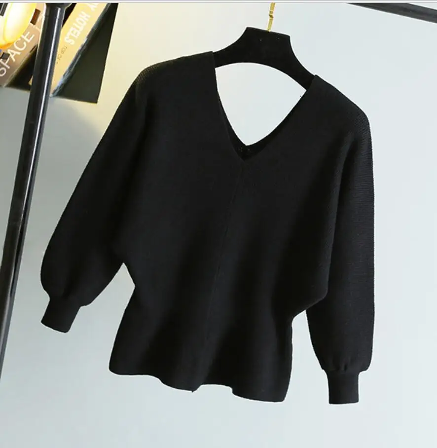 2020 spring autumn new fashion loose lantern sleeve pullover sweater women V-neck knit bottoming
2020 spring autumn new fashion loose lantern sleeve pullover sweater women V-neck knit bottoming